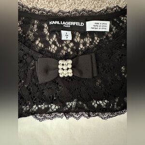 Karl Lagerfeld blouse black / white size Small